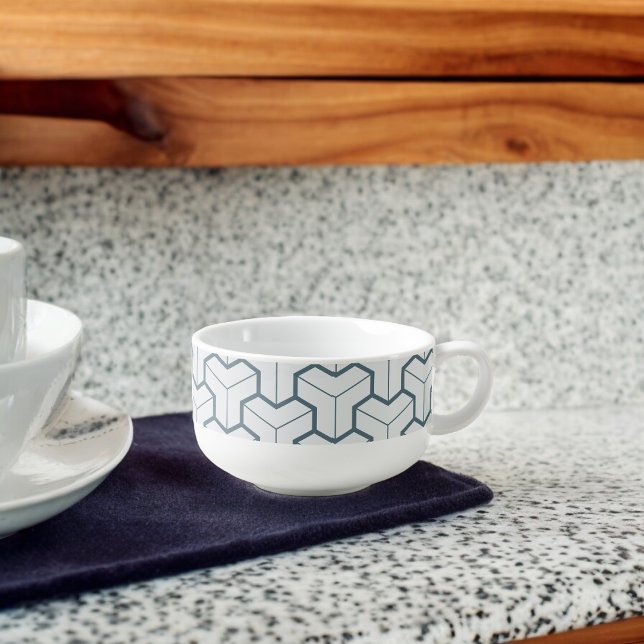 Geometric Shapes Seamless Pattern Soup Mug (Soup Mug)