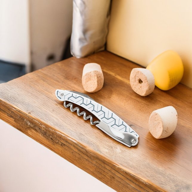 Geometric Shapes Seamless Pattern Waiter's Corkscrew (Corkscrew Bottle Opener)
