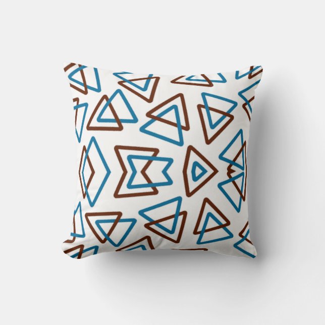 Geometric Shapes Throw Pillow (Front)