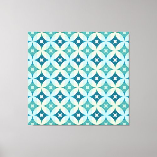 Geometric shapes vintage abstract wallpaper canvas print
