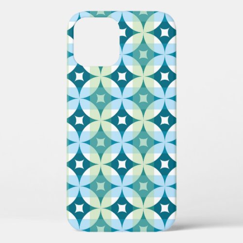 Geometric shapes vintage abstract wallpaper iPhone 12 case