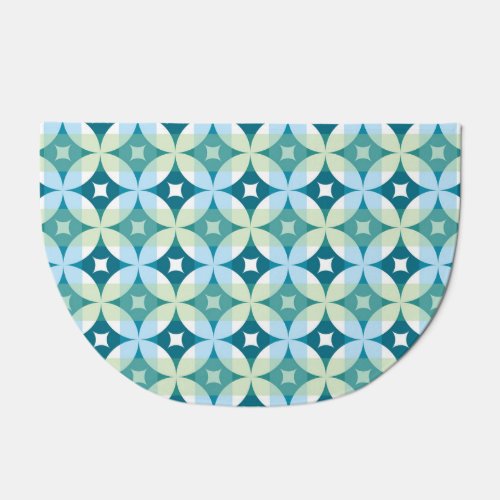 Geometric shapes vintage abstract wallpaper doormat
