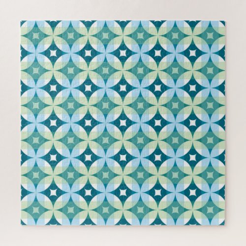 Geometric shapes vintage abstract wallpaper jigsaw puzzle