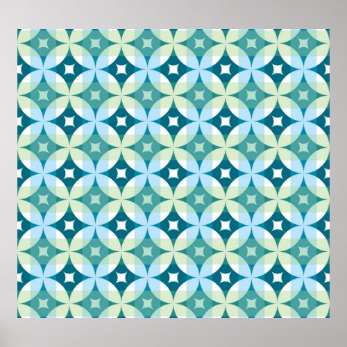 Geometric shapes vintage abstract wallpaper poster