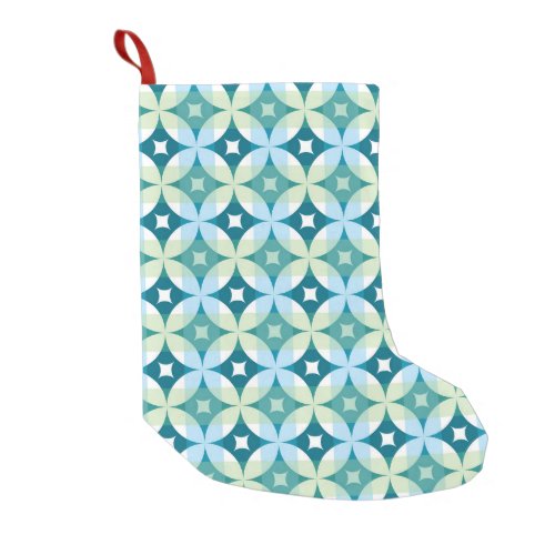 Geometric shapes vintage abstract wallpaper small christmas stocking