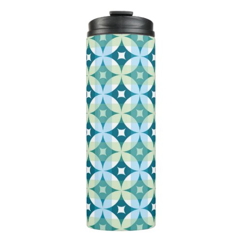 Geometric shapes vintage abstract wallpaper thermal tumbler