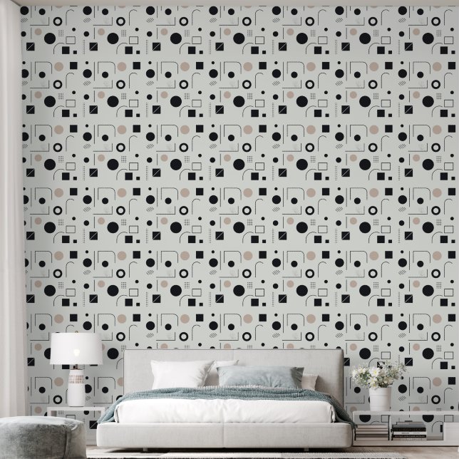 Geometric shapes wallpaper  (Bedroom)