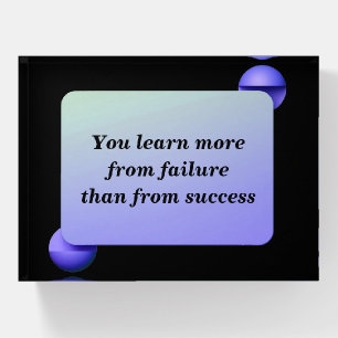Geometric Shapes With Quote Paperweight