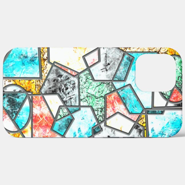 Geometric shapes with strange whitish textures Case-Mate iPhone case (Back (Horizontal))