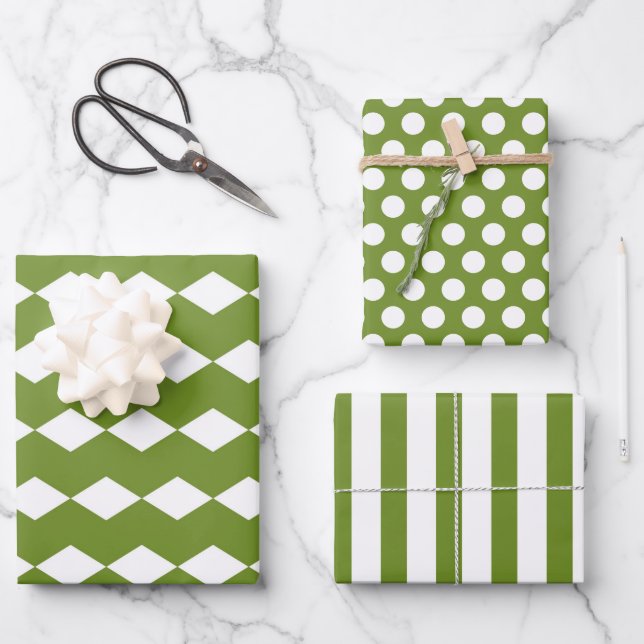 Geometric Shapes Wrapping Paper Set (Front)