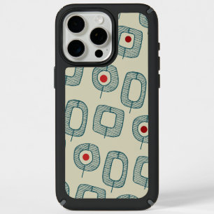 Geometric Shapes wRed Dots iPhone 15 Pro Max Case