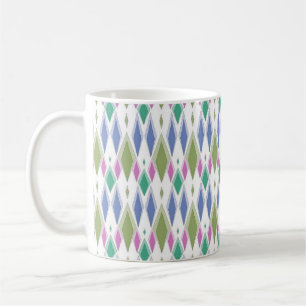 Geometric simple multicolored abstract pattern coffee mug