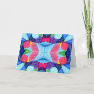 Geometric Skittles Greeting Card