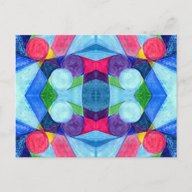 Geometric Skittles Postcard (Front)