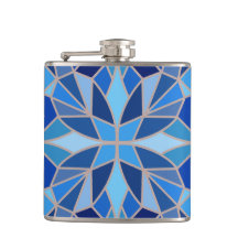 Geometric Sky Vinyl Wrapped Flask