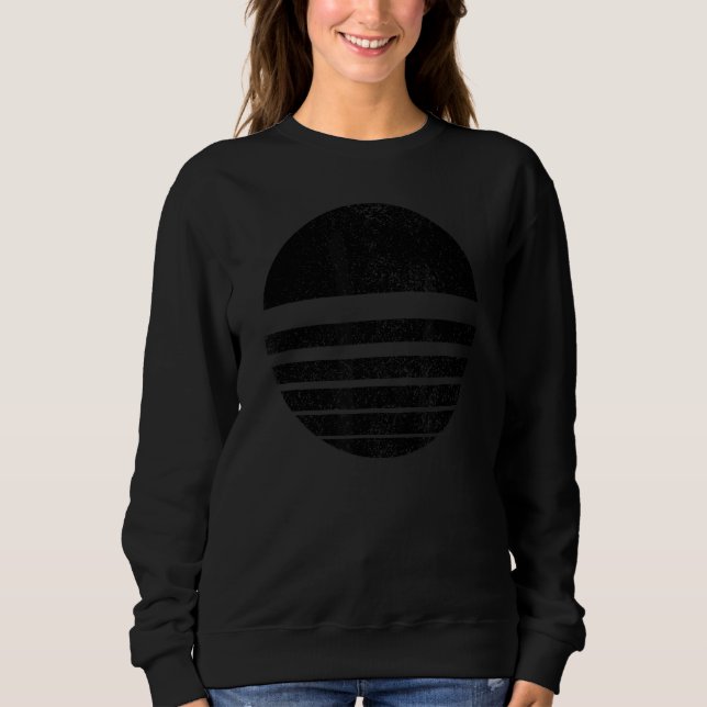 Geometric Sliced Circle Shapes Lines Geometry Dist Sweatshirt (Front)