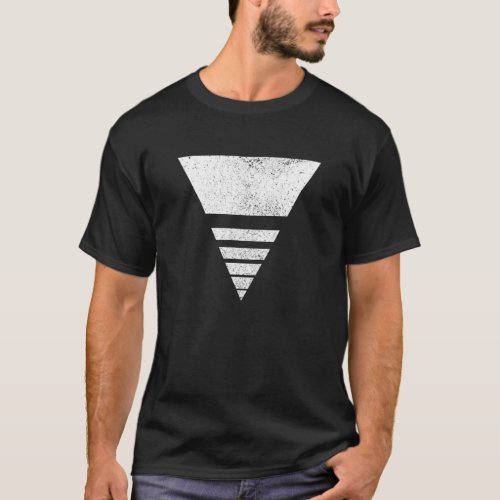 Geometric Sliced Triangle Line Shape Geometry Art T_Shirt