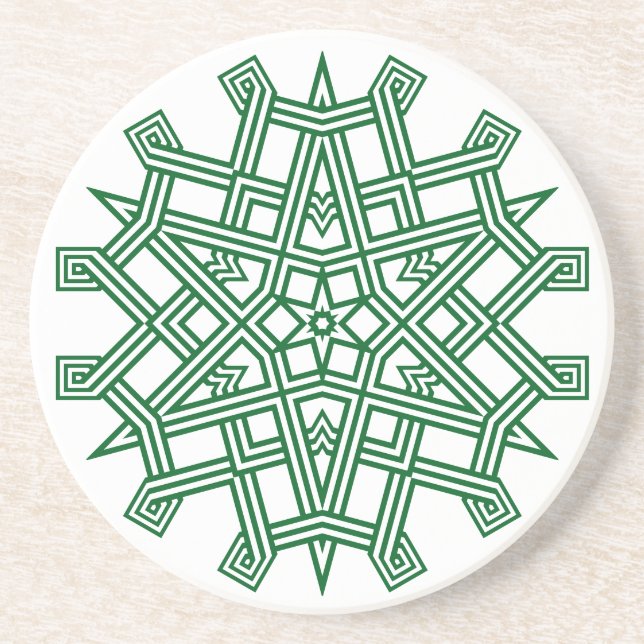 Geometric Snowflake Coasters (Front)