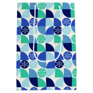 Geometric Snowflakes - Light Background - Gift Bag