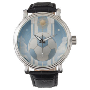 Geometric Soccer Cityscape-Argentina Watch