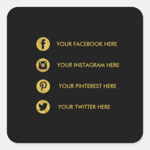 Geometric Social Media Square Sticker