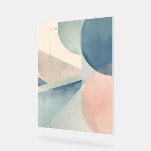 Geometric Soft Tones – Modern Pastel Abstract Wall Acrylic Sign