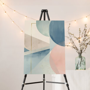 Geometric Soft Tones – Modern Pastel Abstract Wall Foam Board