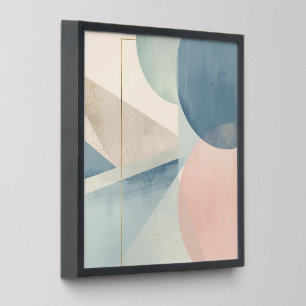 Geometric Soft Tones – Modern Pastel Abstract Wall Peel And Stick Photo Tile