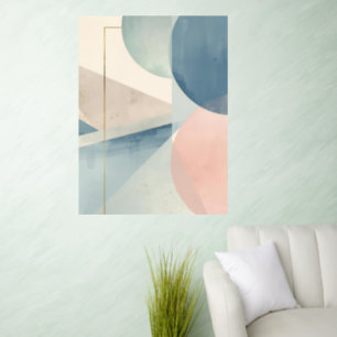 Geometric Soft Tones – Modern Pastel Abstract Wall Wall Decal