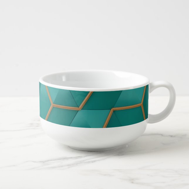 geometric soup mug (Left)