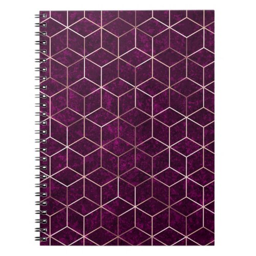 Geometric Sparkle Gold Foil Texture Notebook