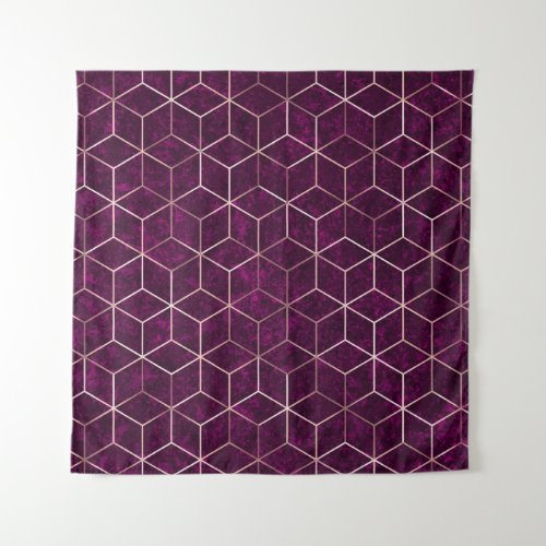 Geometric Sparkle Gold Foil Texture Tapestry