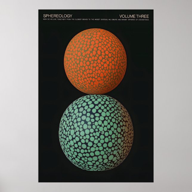 Geometric Sphere Art Print Modern Minimalist (Front)