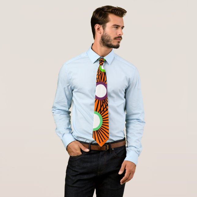 Geometric Spike Balls  Neck Tie (In Situ)