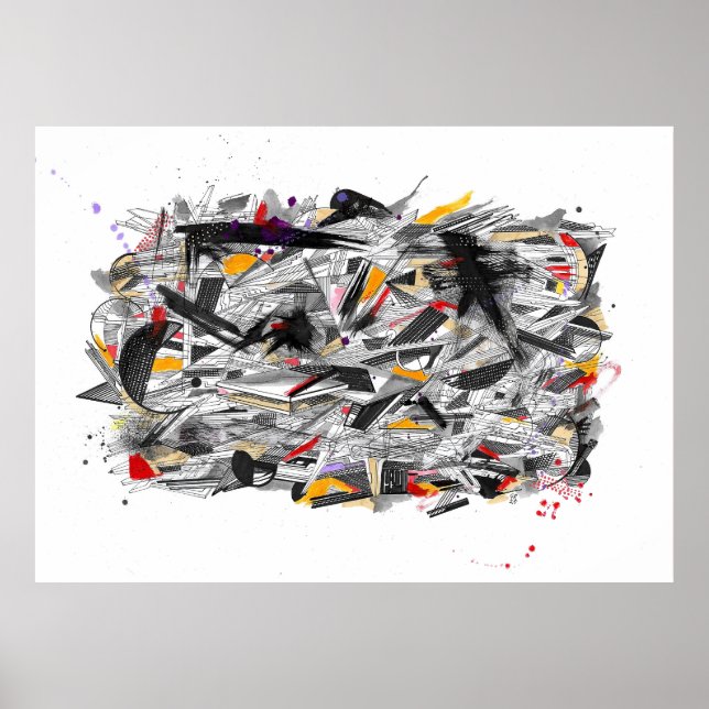 Geometric spray poster (Front)