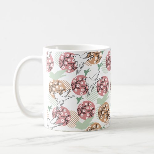 Geometric Spring Nature and Animal Pattern Art Coffee Mug