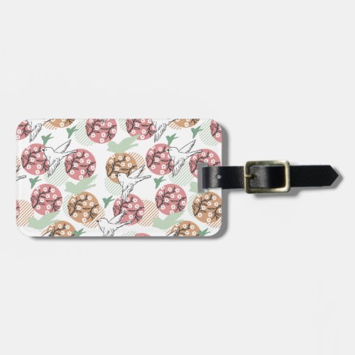Geometric Spring Nature and Animal Pattern Art Luggage Tag