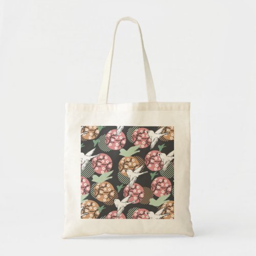 Geometric Spring Nature and Animal Pattern Art Tot Tote Bag