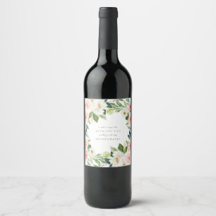Geometric Spring Romance Bridesmaid Proposal Label