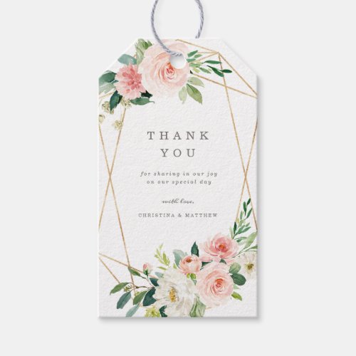 Geometric Spring Romance Gift Tags