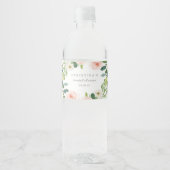 Geometric Spring Romance Water Bottle Labels (Front)