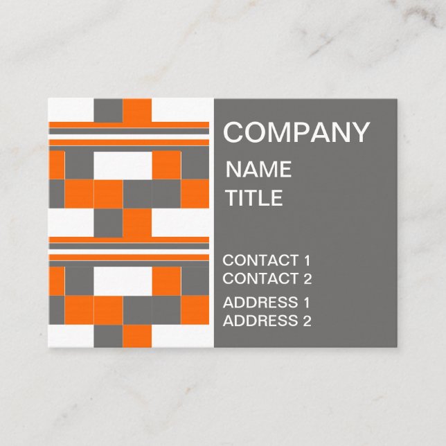 Geometric Square Stripes  Business Card (Front)