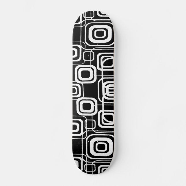 Geometric Squares Abstract Design Skateboard (Front)