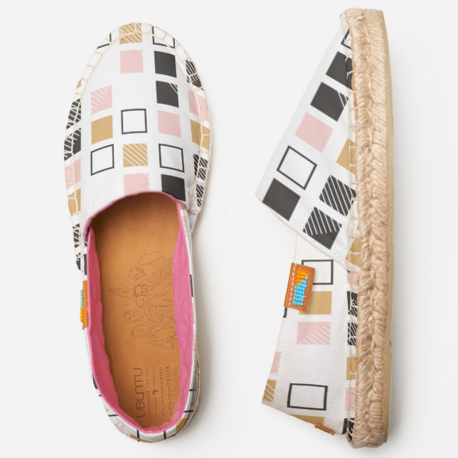 Geometric Squares Abstract Espadrilles (Side)