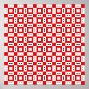 Geometric Squares and Rectangles Pattern Poster