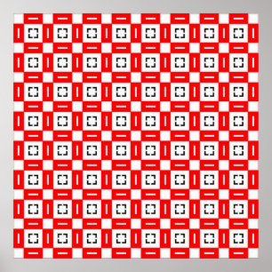 Geometric Squares and Rectangles Pattern Poster