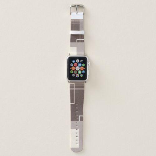 Geometric Squares _ Chocolate and Cream Apple Watch Band