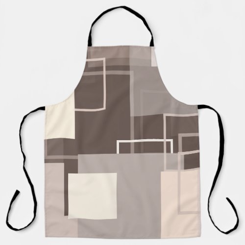 Geometric Squares _ Chocolate and Cream Apron