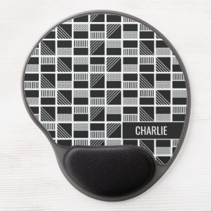 Geometric Squares custom monogram mousepad