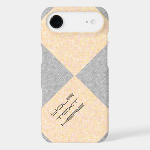 Geometric Squares Grey Peach iPhone 17 Air Case